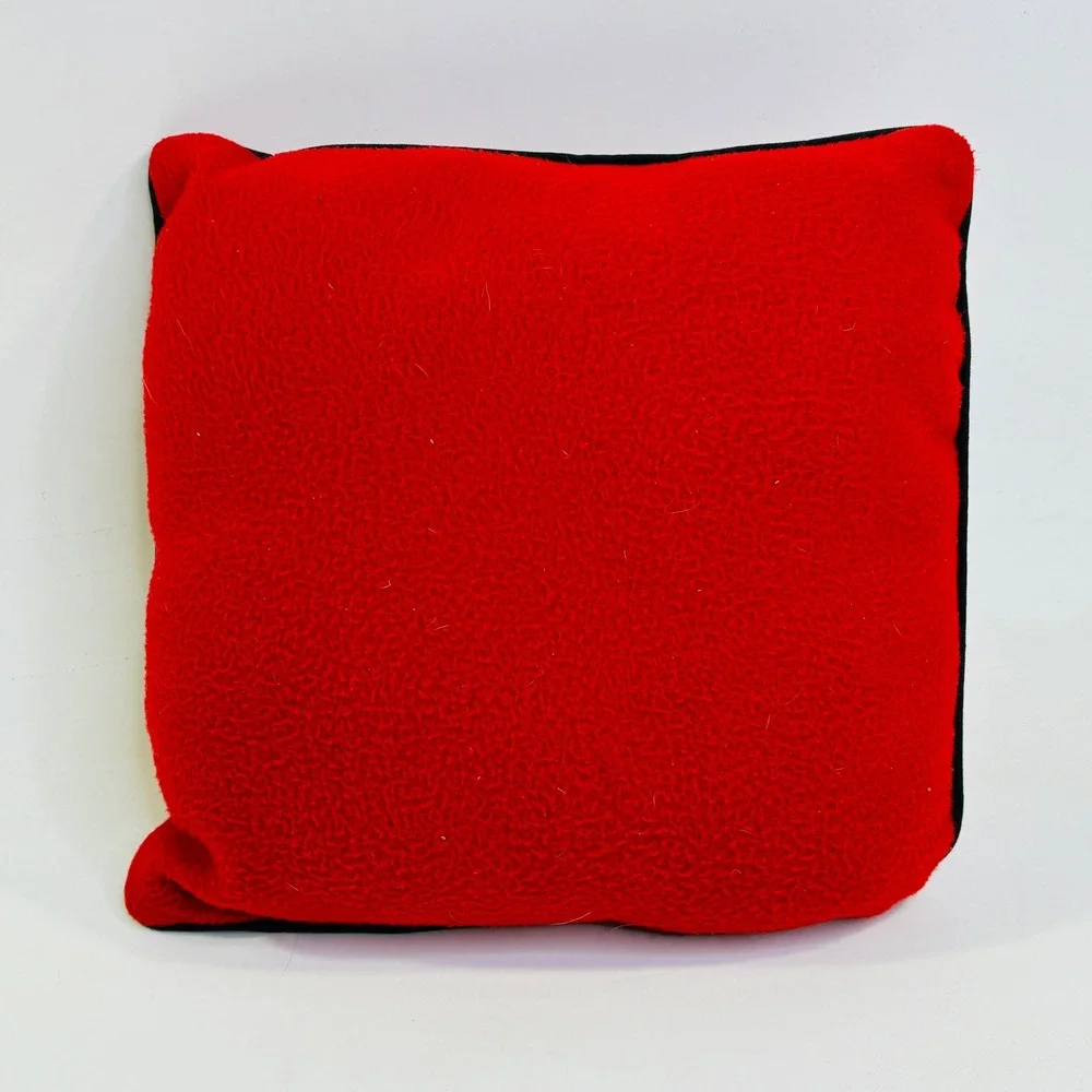 Disney Minnie Mouse Red Fleece Embroidered Decorative Throw Pillow Square 12x12